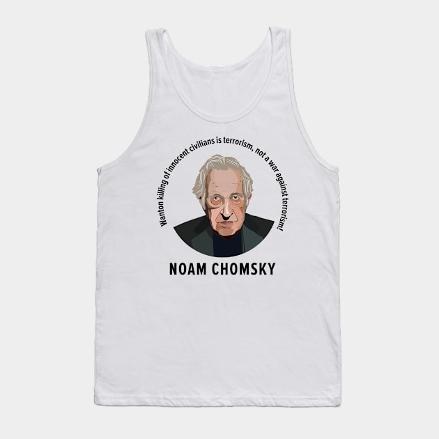 Chomsky's Challenge: Redefining Terrorism with Intellectual Vigor Tank Top by Boogosh